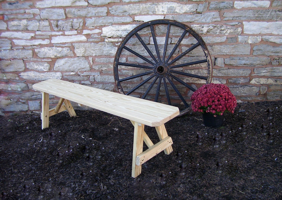 A&L Furniture Co. Amish-Made Pressure-Treated Pine Traditional A-Frame Benches