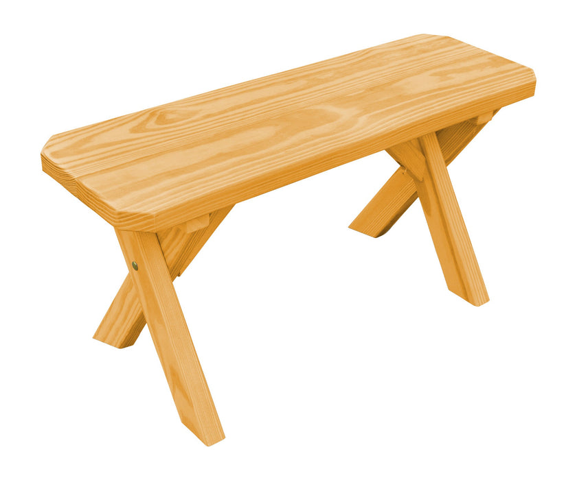 A&L Furniture Co. Amish-Made Pressure-Treated Pine Cross-Leg Benches