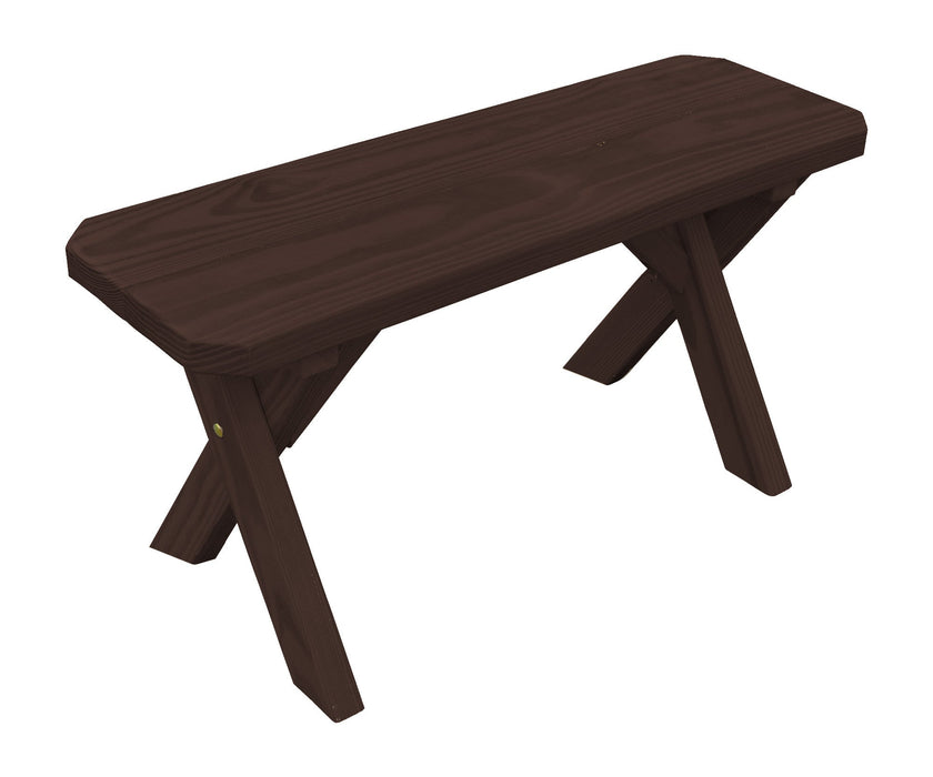 A&L Furniture Co. Amish-Made Pressure-Treated Pine Cross-Leg Benches