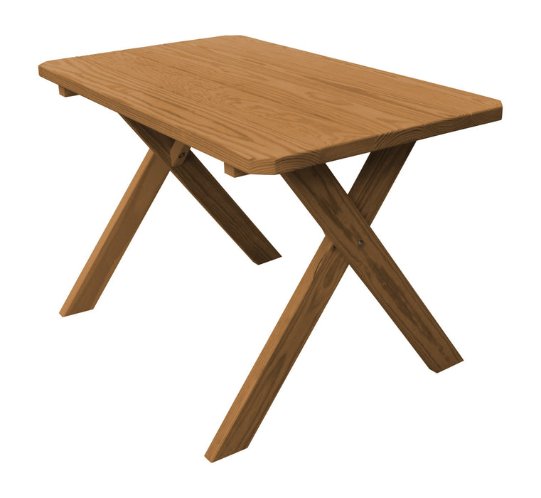 A&L Furniture Co. Amish-Made Pine Cross-Leg Picnic Tables