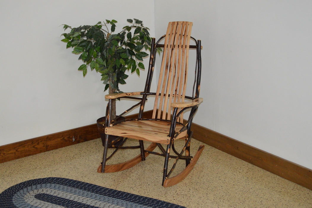 A&L Furniture Co. Amish-Made Hickory 7-Slat Rocker