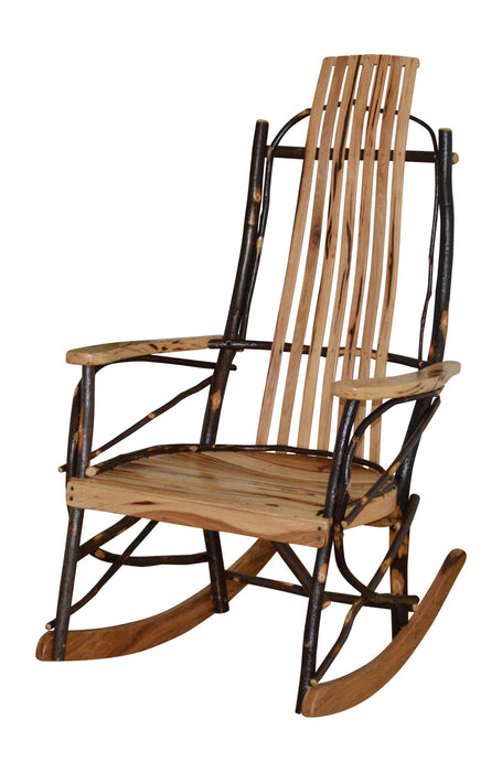 A&L Furniture Co. Amish-Made Hickory 7-Slat Rocker