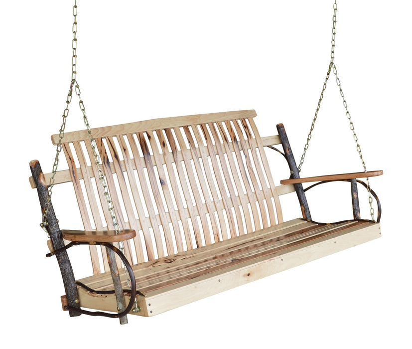 A&L Furniture Co. Amish-Made Hickory Porch Swings