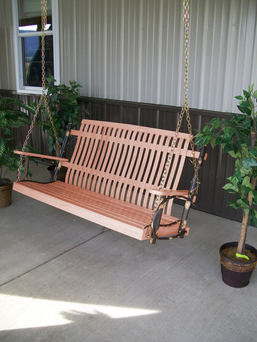 A&L Furniture Co. Amish-Made Hickory Porch Swings