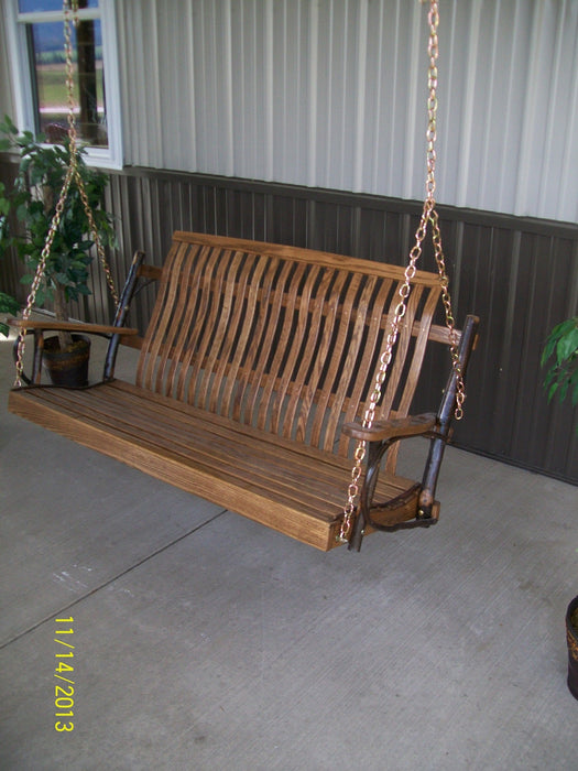 A&L Furniture Co. Amish-Made Hickory Porch Swings