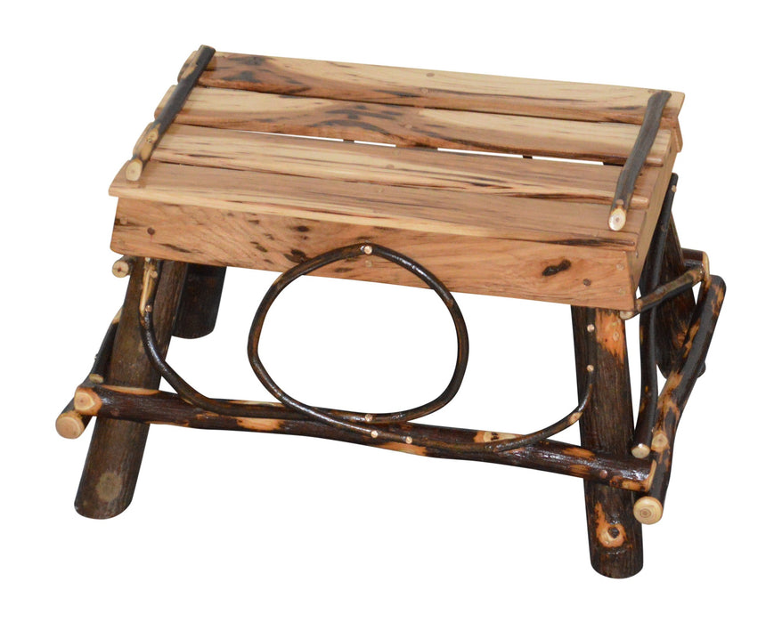 A&L Furniture Co. Amish-Made Hickory Foot Stool