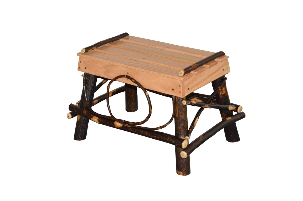 A&L Furniture Co. Amish-Made Hickory Foot Stool