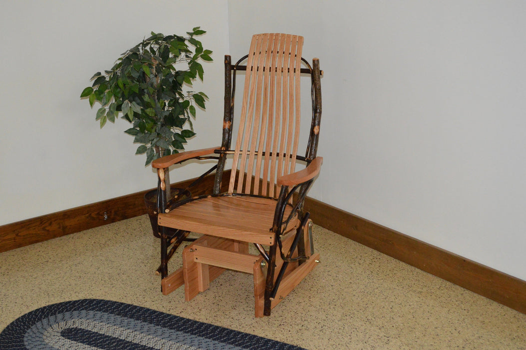 A&L Furniture Co. Amish-Made Hickory Glider Rocker