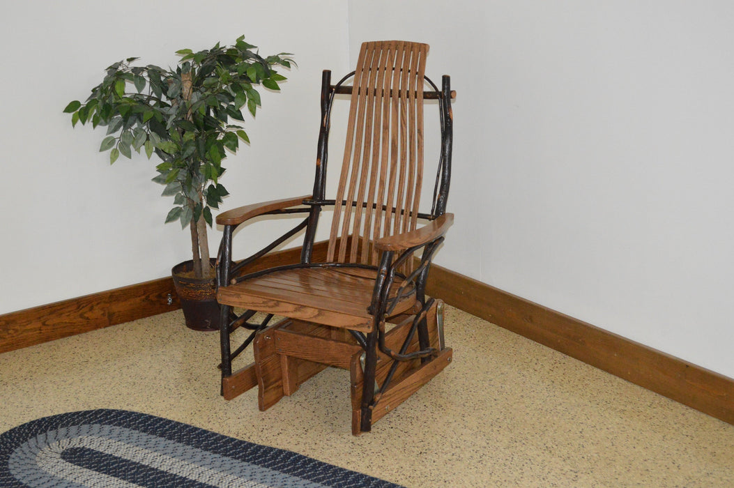 A&L Furniture Co. Amish-Made Hickory Glider Rocker