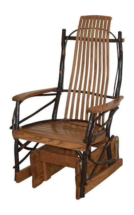 A&L Furniture Co. Amish-Made Hickory Glider Rocker