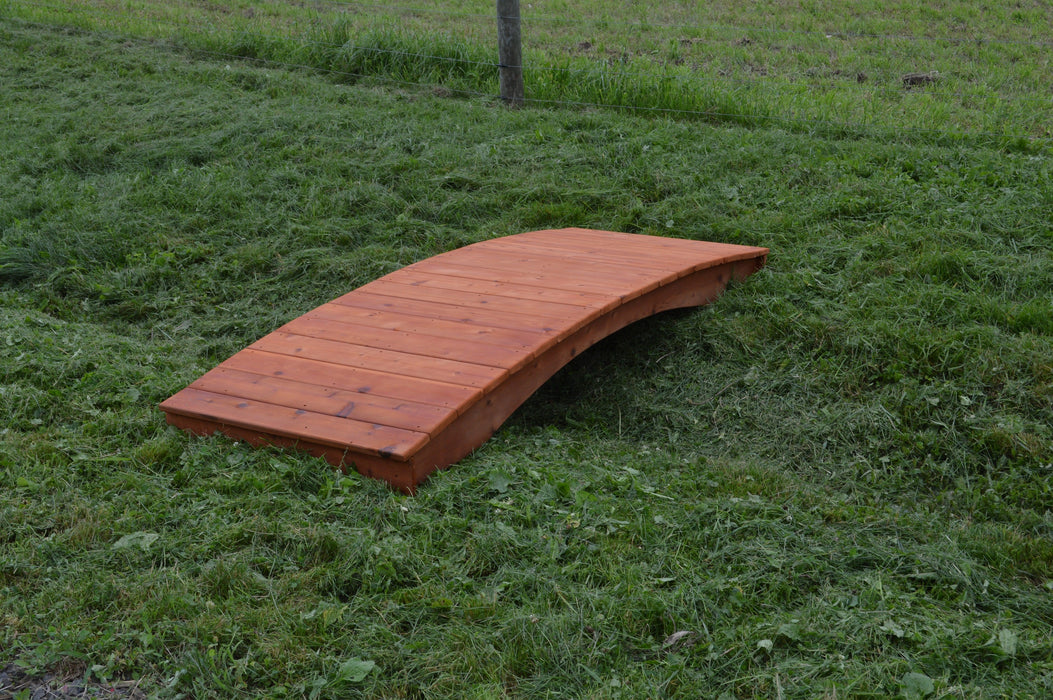 Amish-Made Weight-Bearing Cedar Plank Garden Bridges