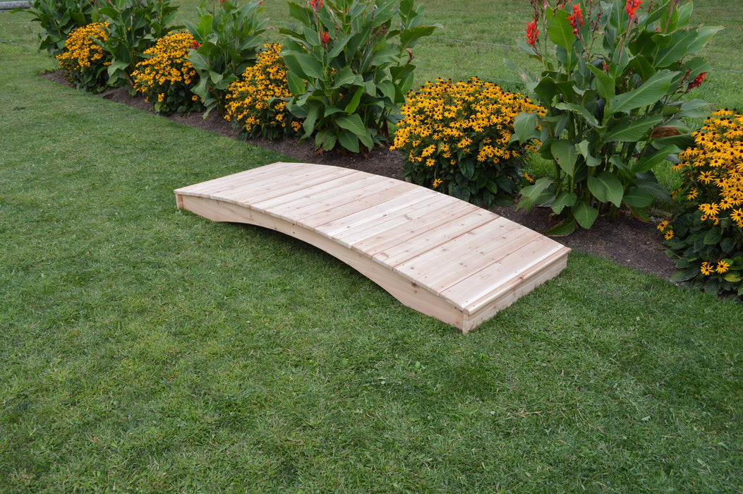 Amish-Made Weight-Bearing Cedar Plank Garden Bridges