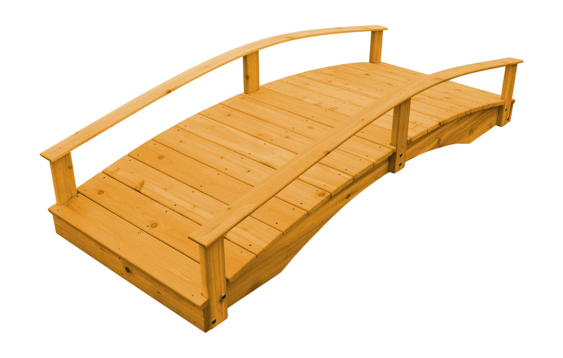 Amish-Made Weight-Bearing Cedar Oriental Garden Bridges