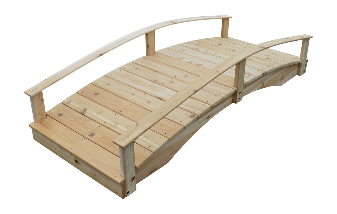 Amish-Made Weight-Bearing Cedar Oriental Garden Bridges