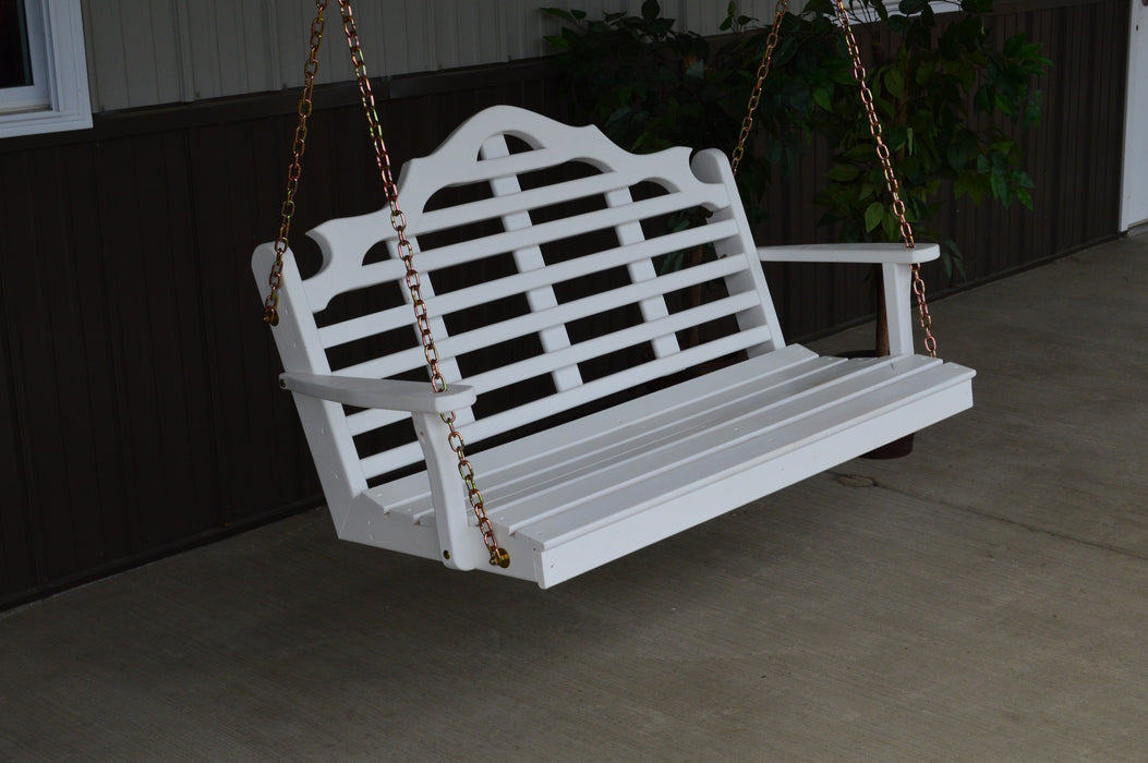 A&L Furniture Co. Amish-Made Pine Marlboro Porch Swings