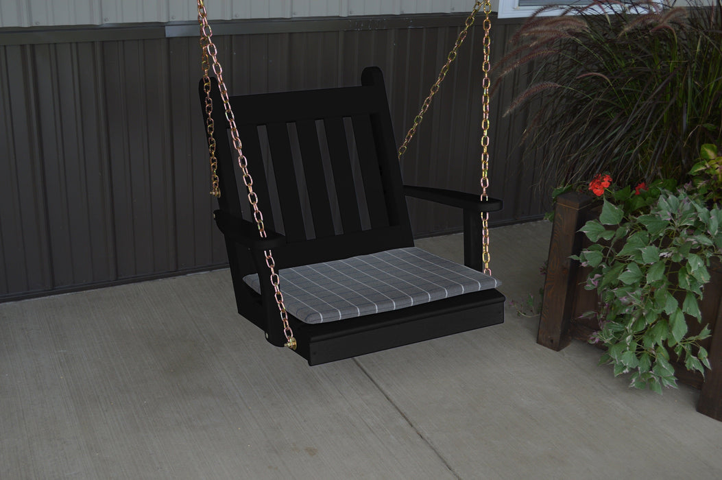 A&L Furniture Co. Amish-Made Pine Traditional English Chair Swings