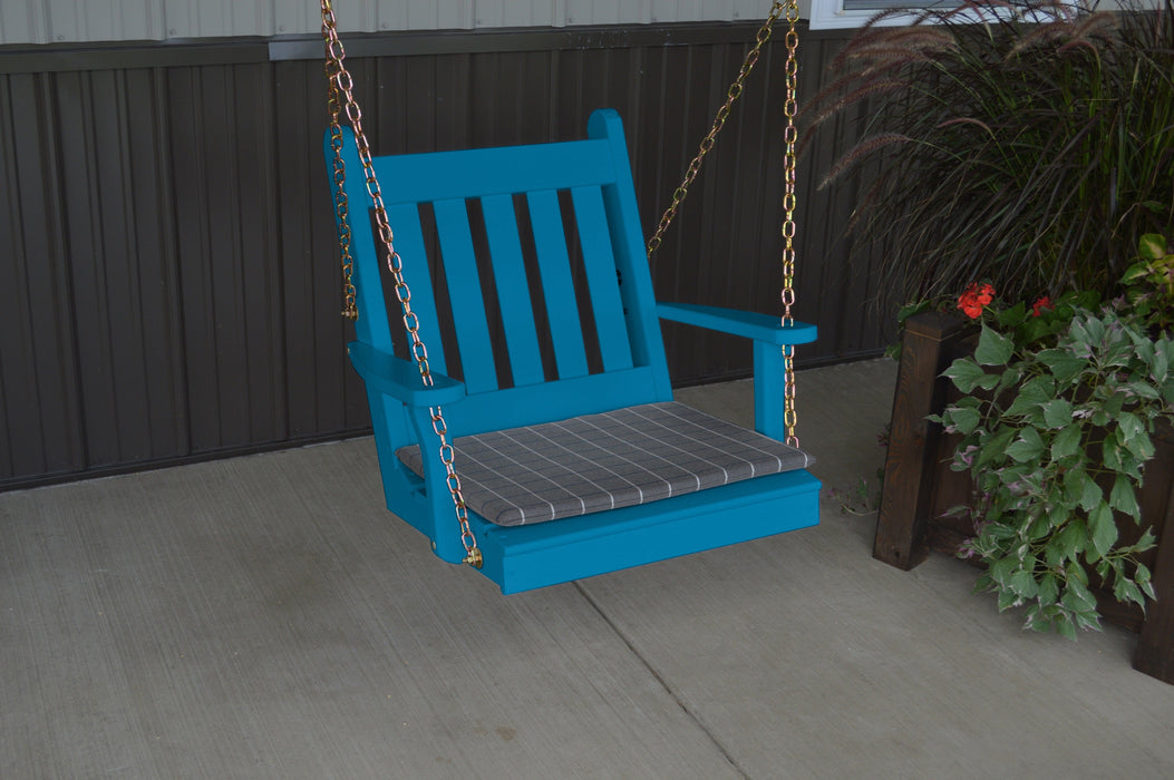 A&L Furniture Co. Amish-Made Pine Traditional English Chair Swings