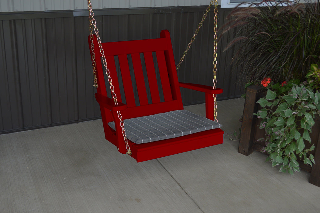 A&L Furniture Co. Amish-Made Pine Traditional English Chair Swings