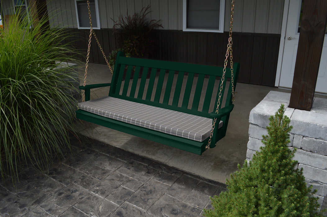 A&L Furniture Co. Amish-Made Pine Traditional English Porch Swings