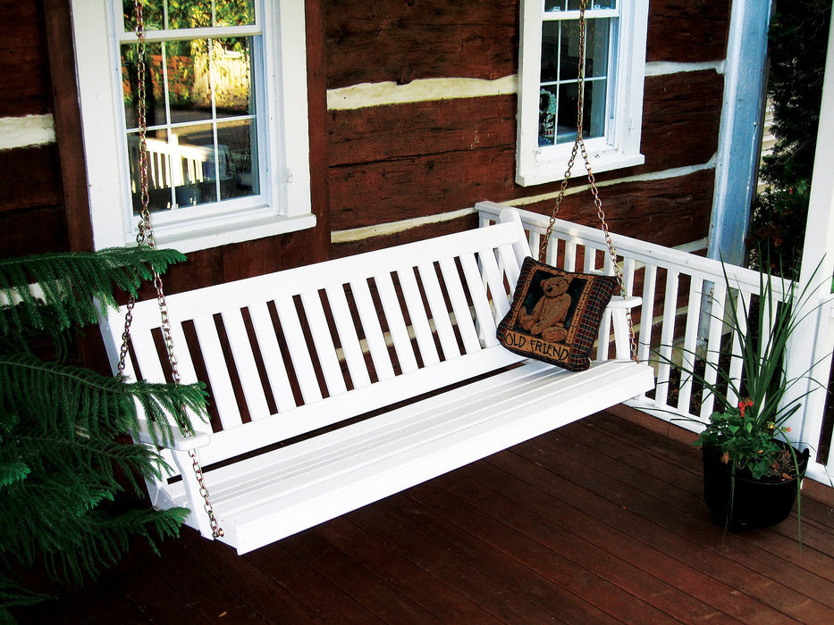 A&L Furniture Co. Amish-Made Pine Traditional English Porch Swings