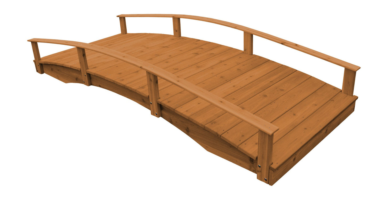 Amish-Made Weight-Bearing Cedar Oriental Garden Bridges