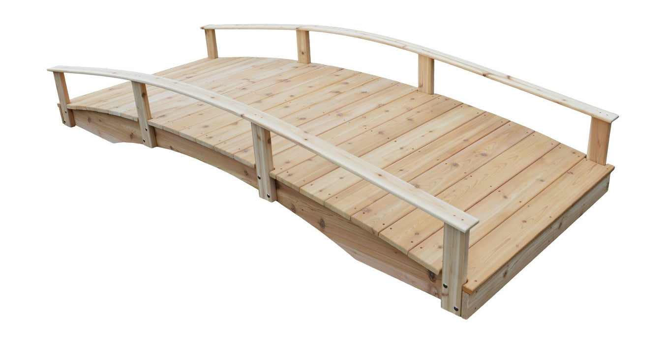 Amish-Made Weight-Bearing Cedar Oriental Garden Bridges