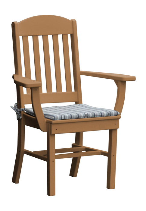 A&L Furniture Co. Amish-Made Poly Classic Dining Chair with Arms