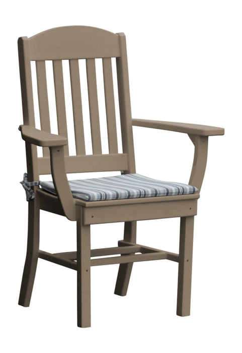 A&L Furniture Co. Amish-Made Poly Classic Dining Chair with Arms