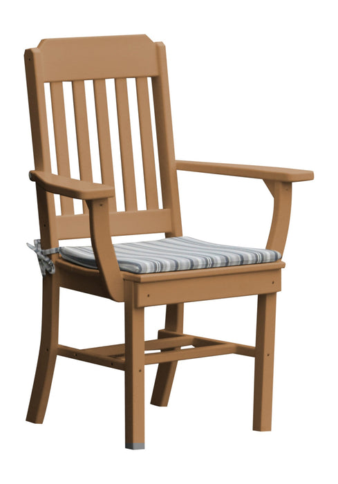 A&L Furniture Co. Amish-Made Poly Traditional Dining Chair with Arms