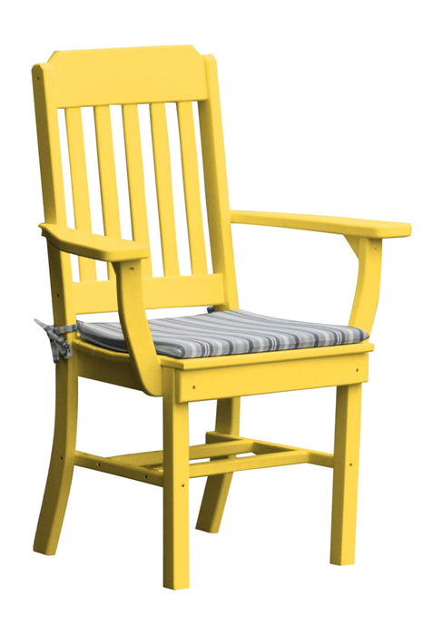 A&L Furniture Co. Amish-Made Poly Traditional Dining Chair with Arms