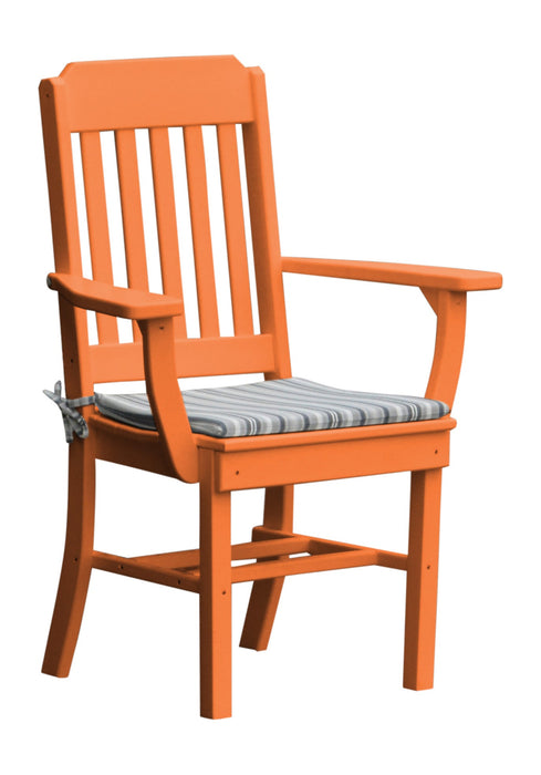 A&L Furniture Co. Amish-Made Poly Traditional Dining Chair with Arms