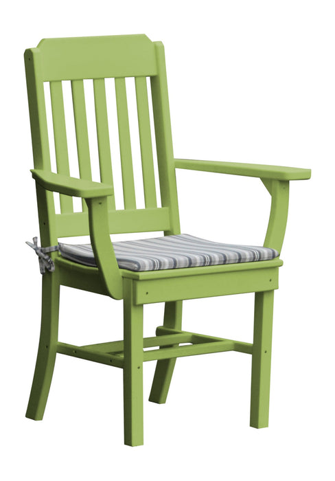 A&L Furniture Co. Amish-Made Poly Traditional Dining Chair with Arms