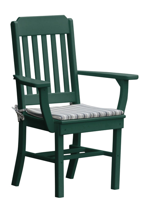 A&L Furniture Co. Amish-Made Poly Traditional Dining Chair with Arms