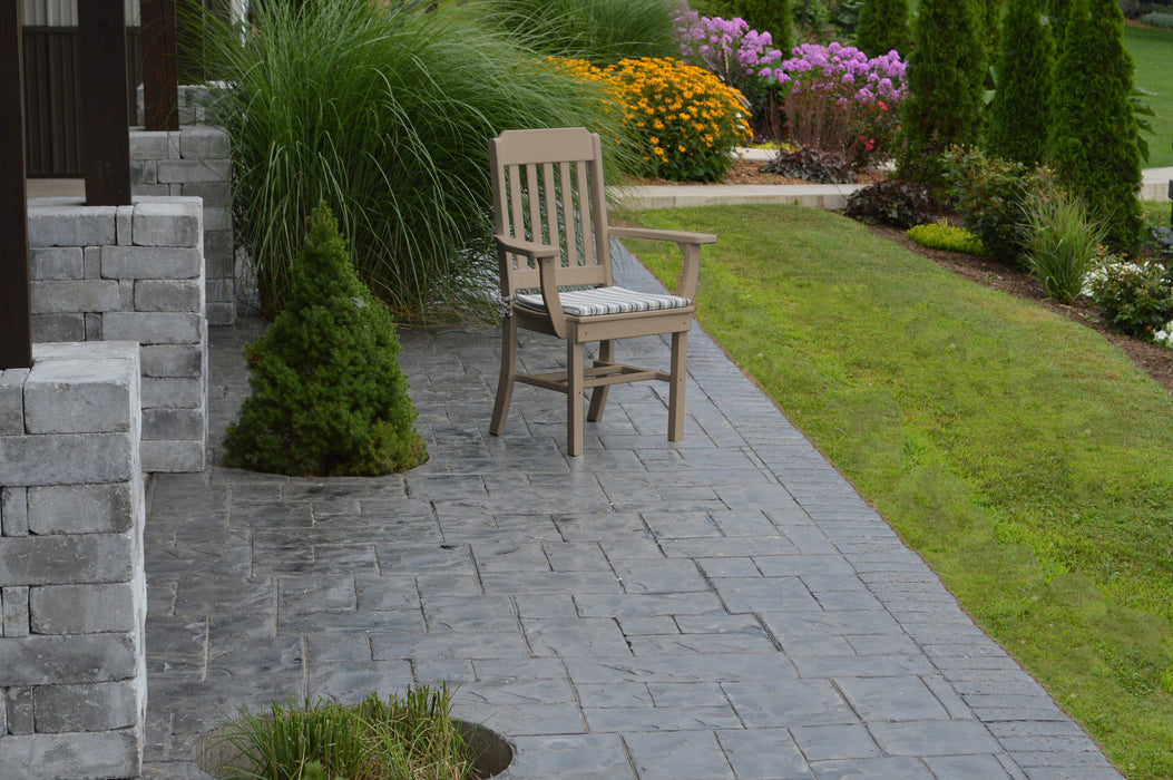 A&L Furniture Co. Amish-Made Poly Traditional Dining Chair with Arms