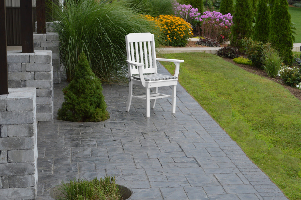 A&L Furniture Co. Amish-Made Poly Traditional Dining Chair with Arms