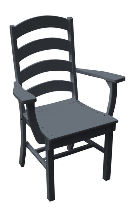 A&L Furniture Co. Amish-Made Poly Ladderback Dining Chair with Arms