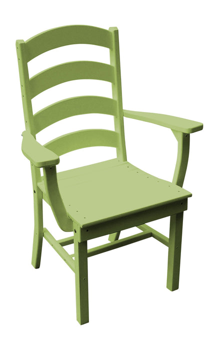 A&L Furniture Co. Amish-Made Poly Ladderback Dining Chair with Arms