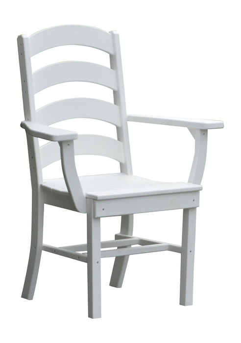 A&L Furniture Co. Amish-Made Poly Ladderback Dining Chair with Arms