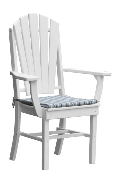 A&L Furniture Co. Amish-Made Poly Fanback Dining Chair with Arms