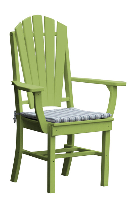 A&L Furniture Co. Amish-Made Poly Fanback Dining Chair with Arms