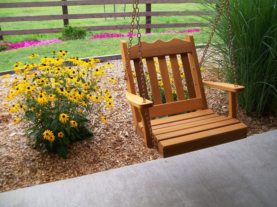 A&L Furniture Co. Amish-Made Cedar Royal English Chair Swings