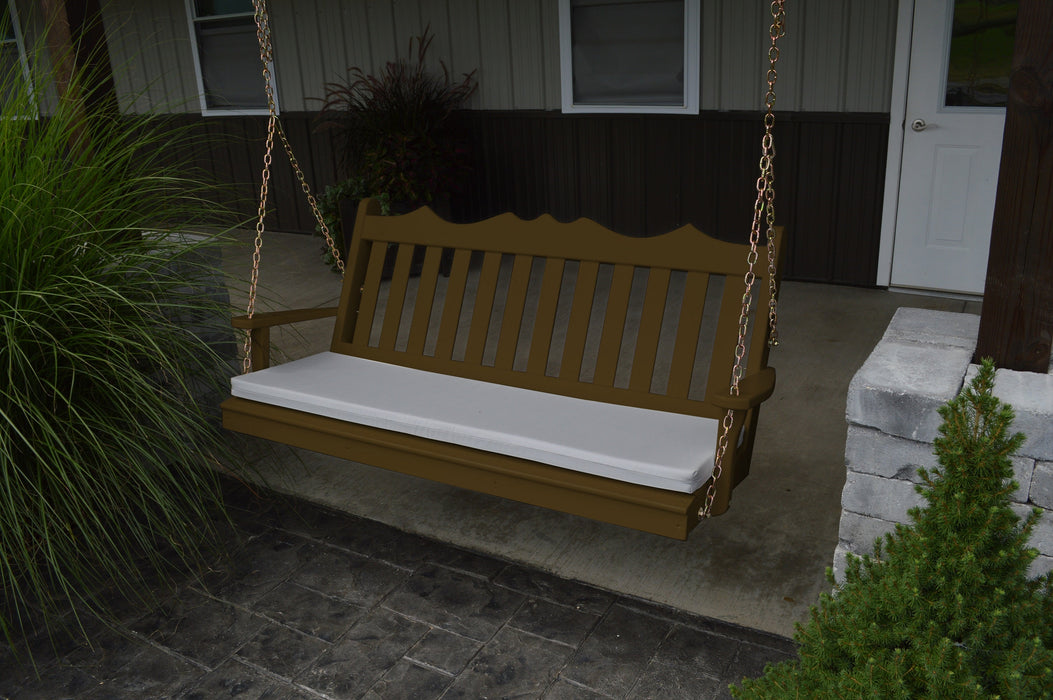 A&L Furniture Co. Amish-Made Pine Royal English Porch Swings