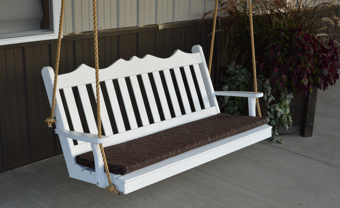 A&L Furniture Co. Amish-Made Pine Royal English Porch Swings