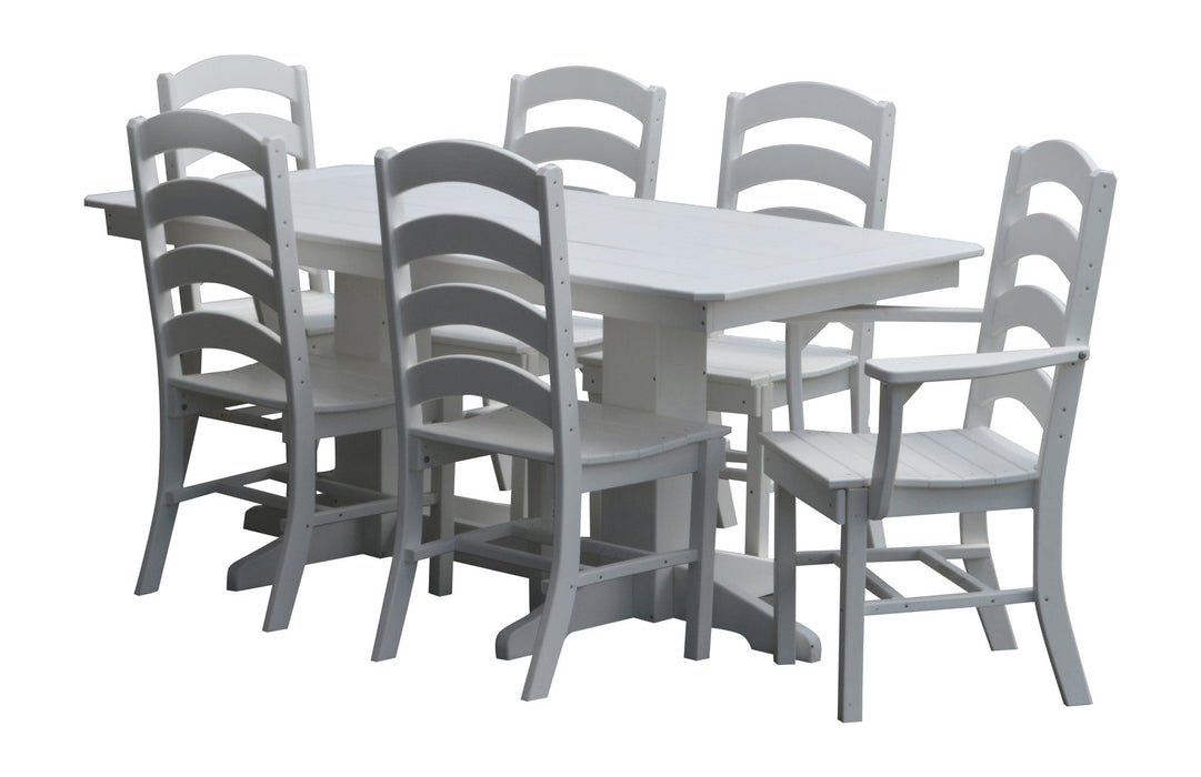 A&L Furniture Co. Amish-Made Poly 7pc Ladderback Dining Sets