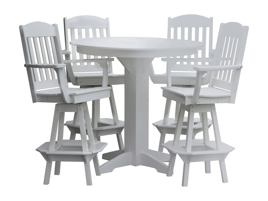 A&L Furniture Co. Amish-Made Poly 5pc Classic Bar Table Sets