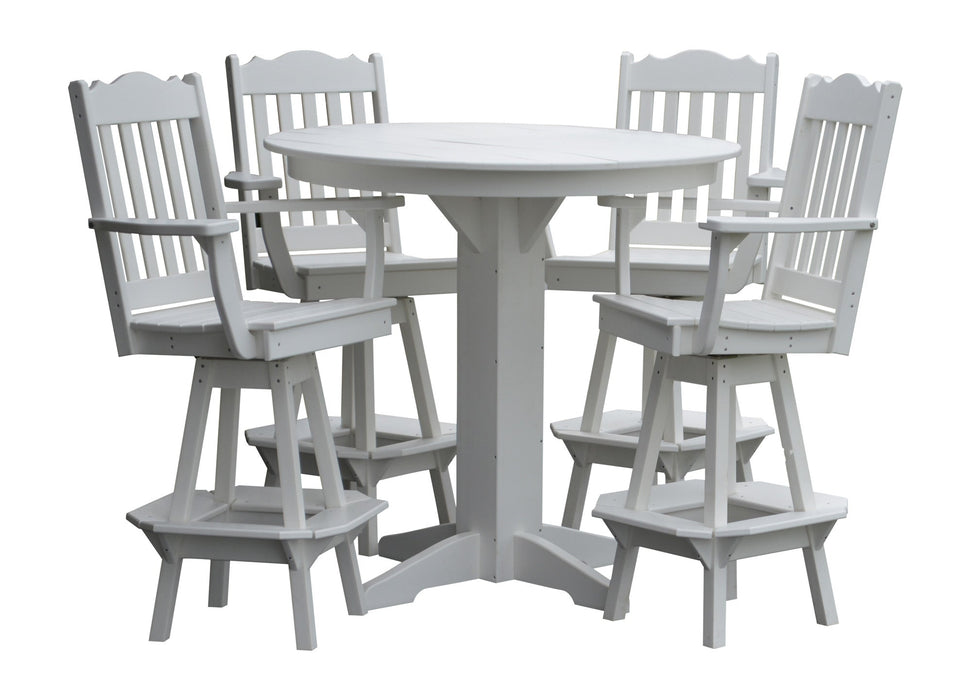 A&L Furniture Co. Amish-Made Poly 5pc Royal Bar Table Sets