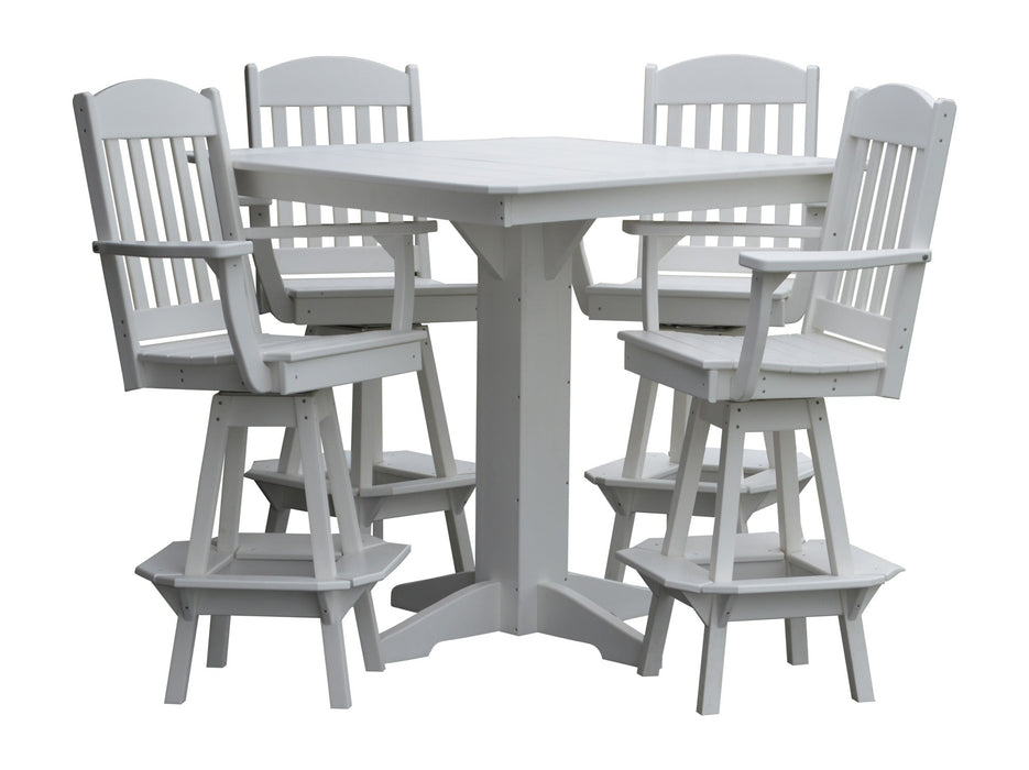 A&L Furniture Co. Amish-Made Poly 5pc Classic Bar Table Sets