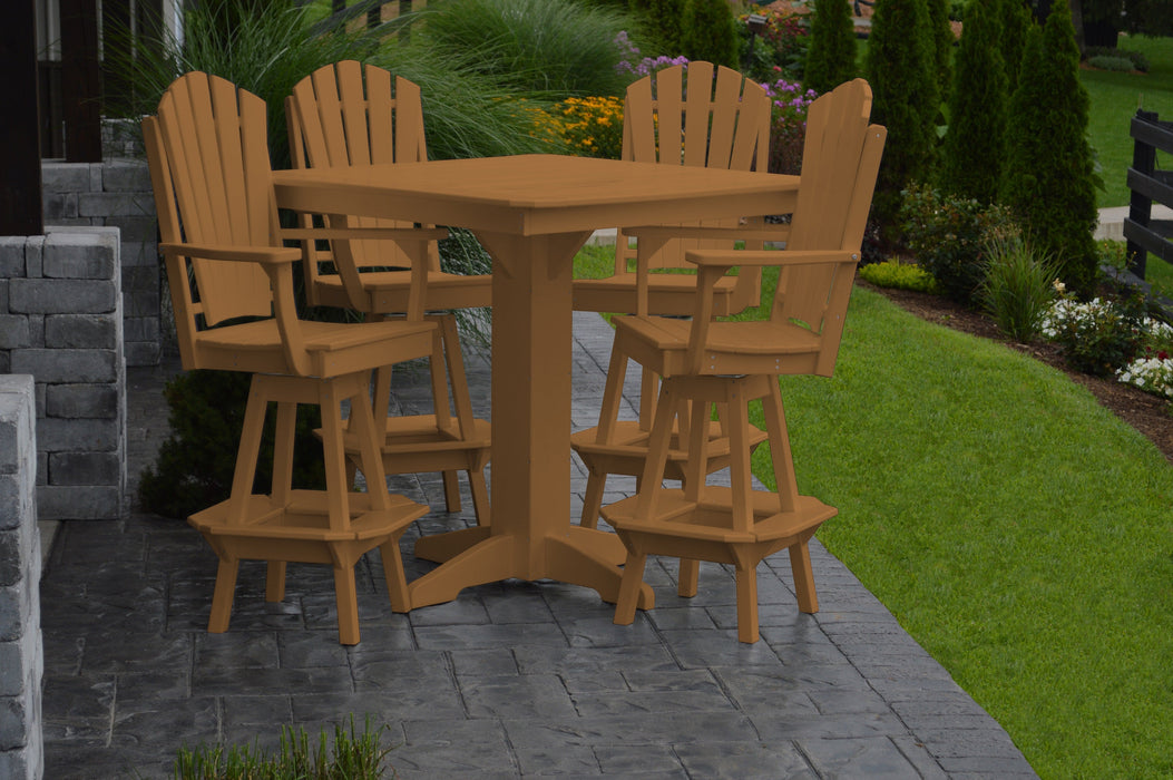 A&L Furniture Co. Amish-Made Poly 5pc Fanback Bar Table Sets