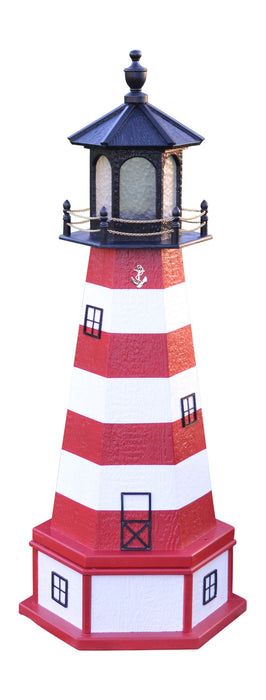 Hexagonal Amish-Made Wooden Assateague, VA Replica Lighthouses