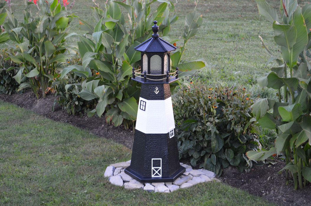 Hexagonal Amish-Made Wooden Tybee Island, GA Replica Lighthouses